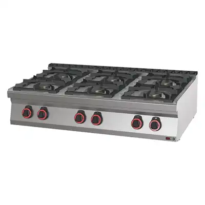 Kogebord på Gas med 6 Gasblus