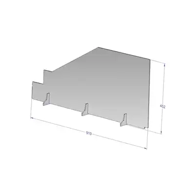Skillevæg i Plexiglas til Køledisk