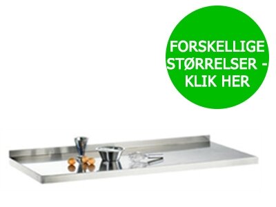 RUSTFRI BORDPLADE - D:700 x B:500 MM . BAGKANT