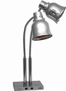 SARO PLC 500 fritstående varmelampe med 2 svanehalse i rustfrit stål – 500W