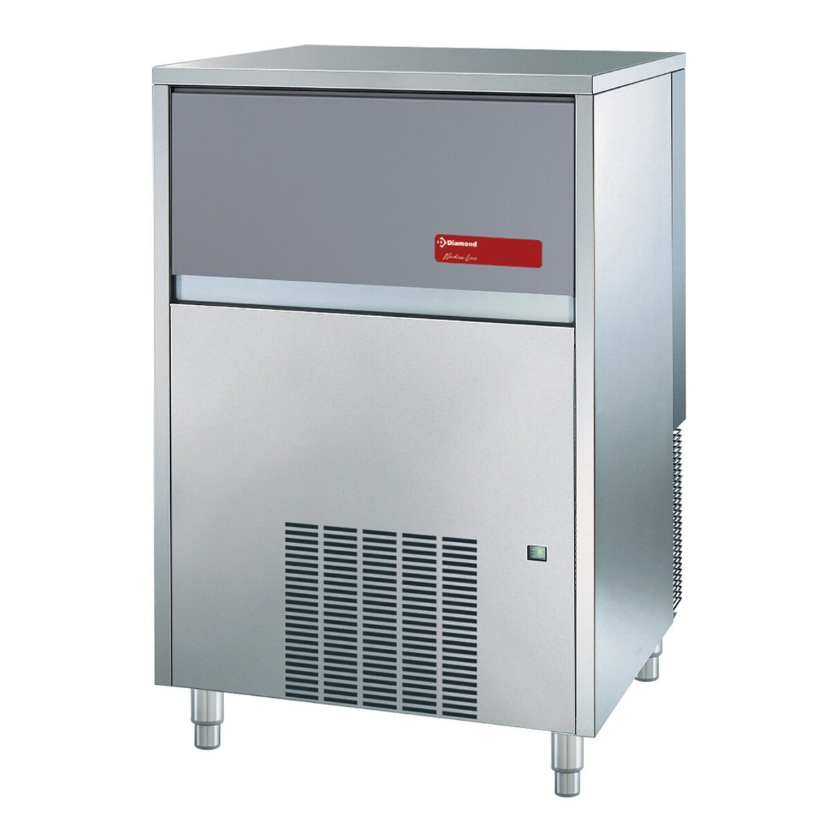 Diamond ICE155AS/R2 flageismaskine i rustfrit stål set forfra
