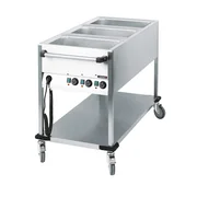 Casselin CCBM3V bain-marie vogn med tre GN 1/1 vandbade