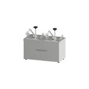Casselin dobbelt rustfri dressingpumpe med to GN 1/6 kantiner