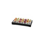 Casselin koelebuffetholder i sort staal med GN 1/1 koeleplade