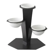 Casselin Biru skaaldisplay med tre porcelaensskaale
