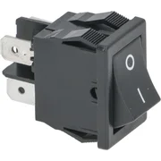 2-polet vippekontakt sort 16A 250V mærket 0 - I med indbygningshul 13x20 mm til CEADO blendere