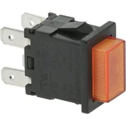 2-polet vippekontakt orange 15A 250V med kontrollampe med indbygningshul 13x20 mm til professionelt køkkenudstyr