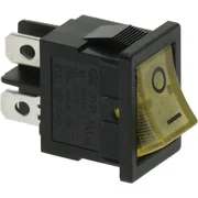 2-polet vippekontakt gul 16A 250V mærket O - I med indbygningshul 13x20 mm til BRASILIA kaffemaskiner