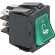 2-polet vippekontakt grøn 16A 250V med kontrollampe, mærket lampe med indbygningshul 22x30 mm til professionelt køkkenudstyr