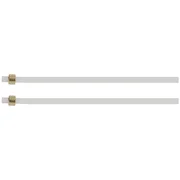 Hvid PTFE-slange 150 mm med messingmøtrik og bøsning
