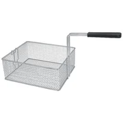 Friturekurv 235 x 270 x 105 mm forkromet med sort håndtag