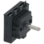 Sort EGO digitalt potentiometer med D-aksel set forfra