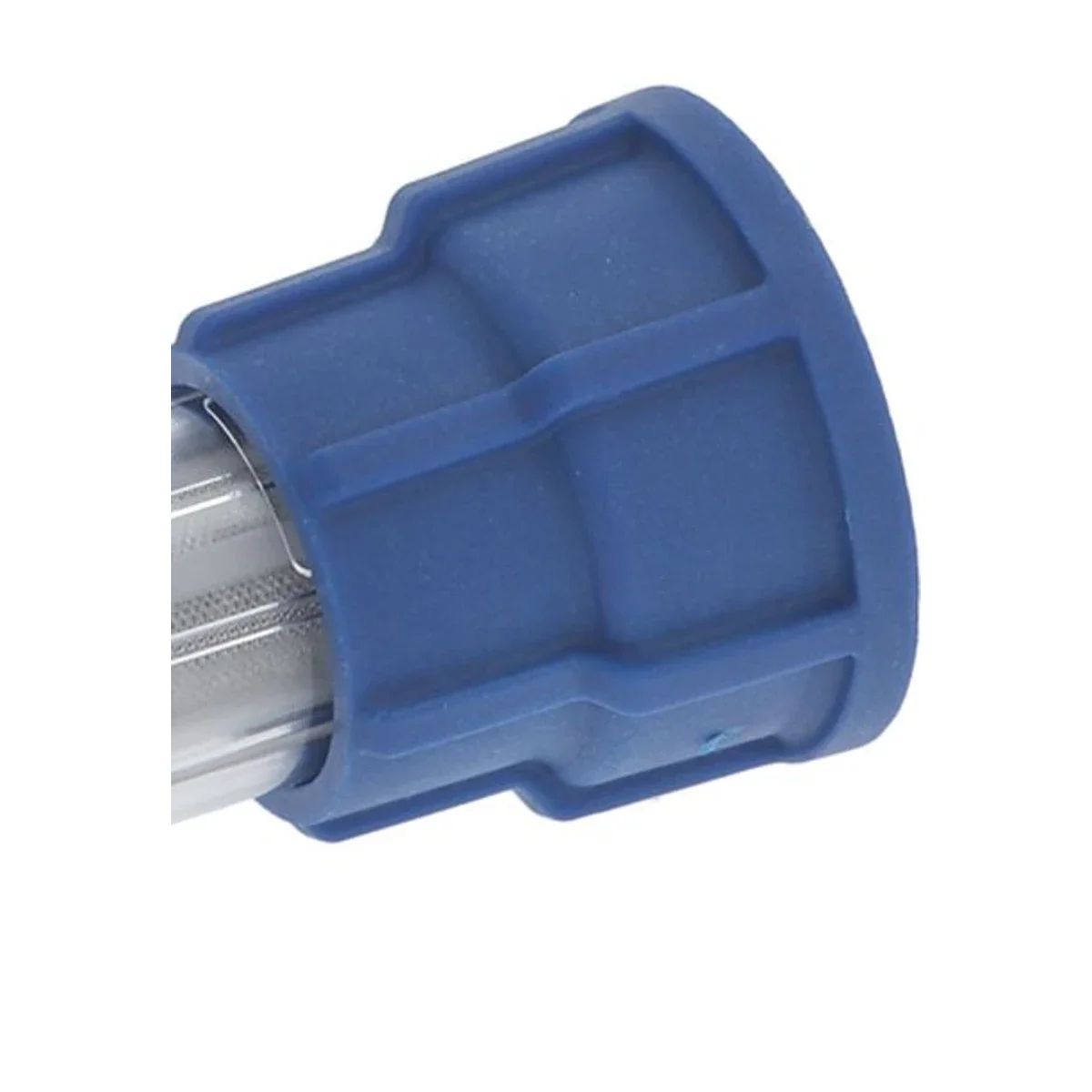 Blå JG10-lynkobling på UNOX vandfilter-kit, nærbillede