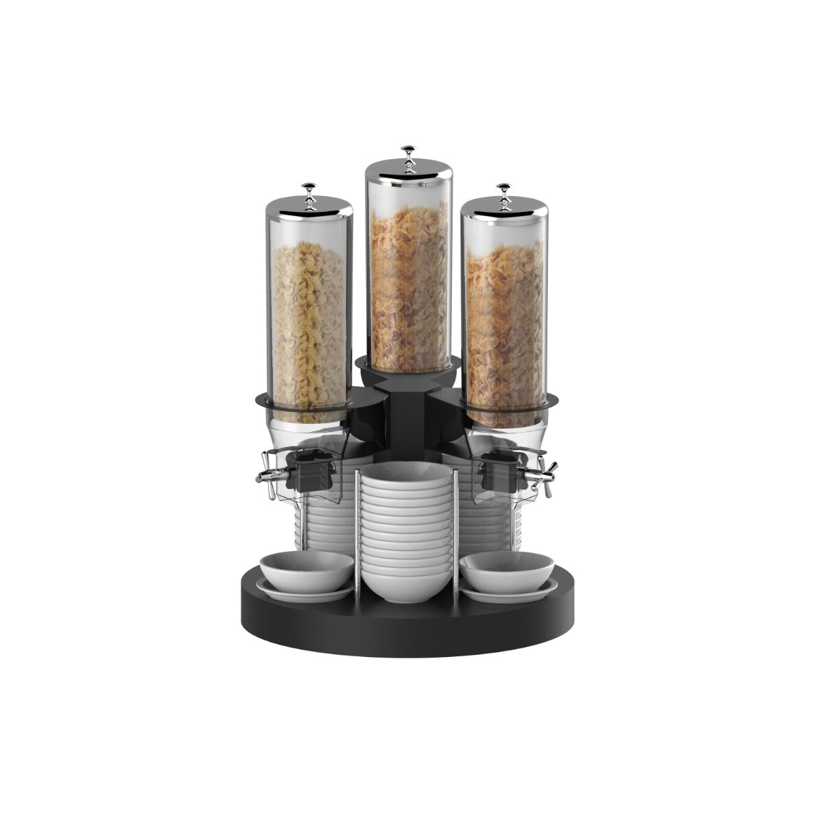 Casselin Roterende Morgenmadsdispenser CDCR3 – 3 × 5 L med 36 skåle