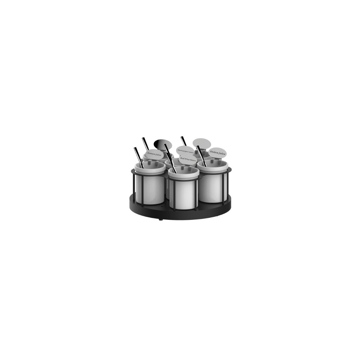 Casselin Roterende Sauceholder CSASR – 6 potter med skeer